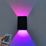 Modern RGB LED Square Wall Light with Remote | 1-Light Lasson Living