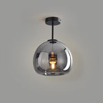 Nordic Glass Globe Semi-Flush Ceiling Light | 1-Light Lasson Living