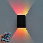Modern RGB LED Square Wall Light with Remote | 1-Light Lasson Living