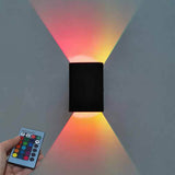 Modern RGB LED Square Wall Light with Remote | 1-Light Lasson Living