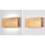 Japanese Wooden Square LED Wall Light | 1-Light Lasson Living