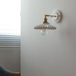Vintage Japanese Ceramic Brass 1-Light Wall Light Lasson Living