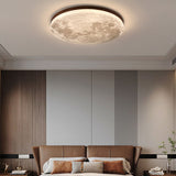 Nordic Wood & Pvc Round LED Flush Mount Ceiling Light 1-light Lasson Living