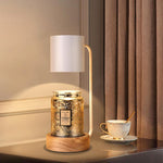 Japanese Wood 1-Light Dimmable Wax Melting Table Lamp Lasson Living
