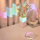 Modern Crystal LED Projection Table Light | USB Powered Lasson Living