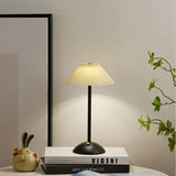 Scandinavian Brass Pleated Fabric Cone Table Light | 1-Light Lasson Living