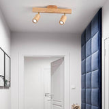 Japanese Wooden LED Semi-Flush Mount Ceiling Light |2 Light Lasson Living