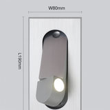 Modern Recessed Rectangular Adjustable LED Wall Sconce 1-Light Lasson Living