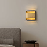 Modern Curved Brass LED Wall Sconce 1-Light Lasson Living