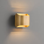 Modern Curved Brass LED Wall Sconce 1-Light Lasson Living