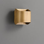 Modern Curved Brass LED Wall Sconce 1-Light Lasson Living