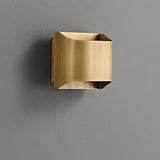 Modern Curved Brass LED Wall Sconce 1-Light Lasson Living