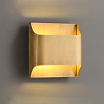 Modern Curved Brass LED Wall Sconce 1-Light Lasson Living