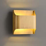 Modern Curved Brass LED Wall Sconce 1-Light Lasson Living