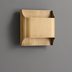 Modern Curved Brass LED Wall Sconce 1-Light Lasson Living