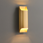 Modern Curved Brass LED Wall Sconce 1-Light Lasson Living