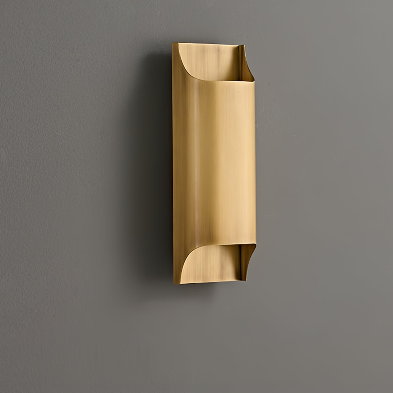 Modern Curved Brass LED Wall Sconce 1-Light Lasson Living