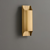Modern Curved Brass LED Wall Sconce 1-Light Lasson Living