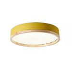 Nordic Wood Round LED Flush Ceiling Light | 1-Light Lasson Living