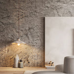 Japanese Vintage Cement Flower Pendant Light | 1-Light Lasson Living