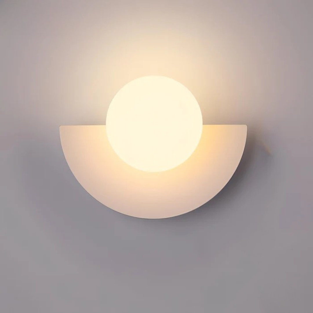 Modern Minimalist Glass Globe Wall Sconce LED 1-Light Lasson Living