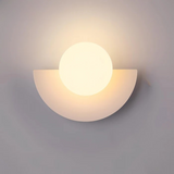 Modern Minimalist Glass Globe Wall Sconce LED 1-Light Lasson Living
