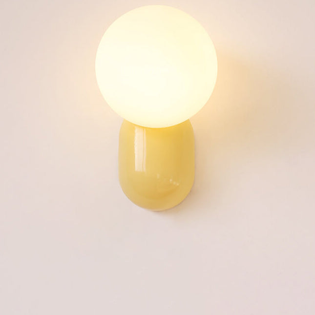 Modern Glass Globe Wall Light | 1-Light Lasson Living