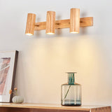 Modern Wooden Cylinder LED Wall Light | 1-Light Lasson Living