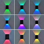 Modern RGB LED Square Wall Light with Remote | 1-Light Lasson Living