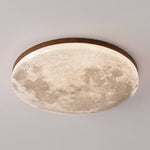 Nordic Wood & Pvc Round LED Flush Mount Ceiling Light 1-light Lasson Living