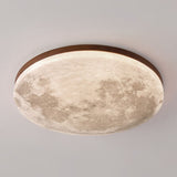 Nordic Wood & Pvc Round LED Flush Mount Ceiling Light 1-light Lasson Living