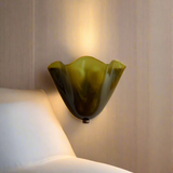 Retro Stained Glass Skirt Shell Wall Sconce LED 1-light Lasson Living