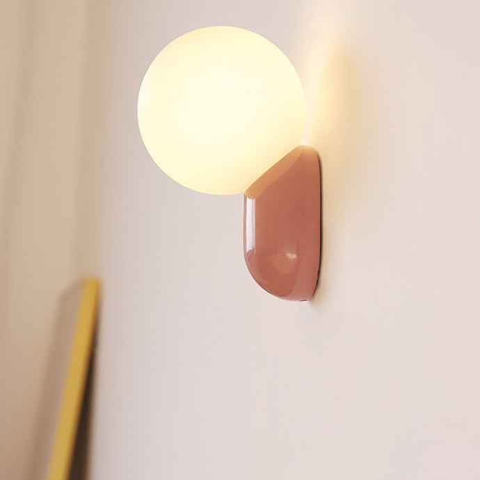 Modern Glass Globe Wall Light | 1-Light Lasson Living