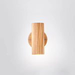 Modern Wooden Cylinder LED Wall Light | 1-Light Lasson Living