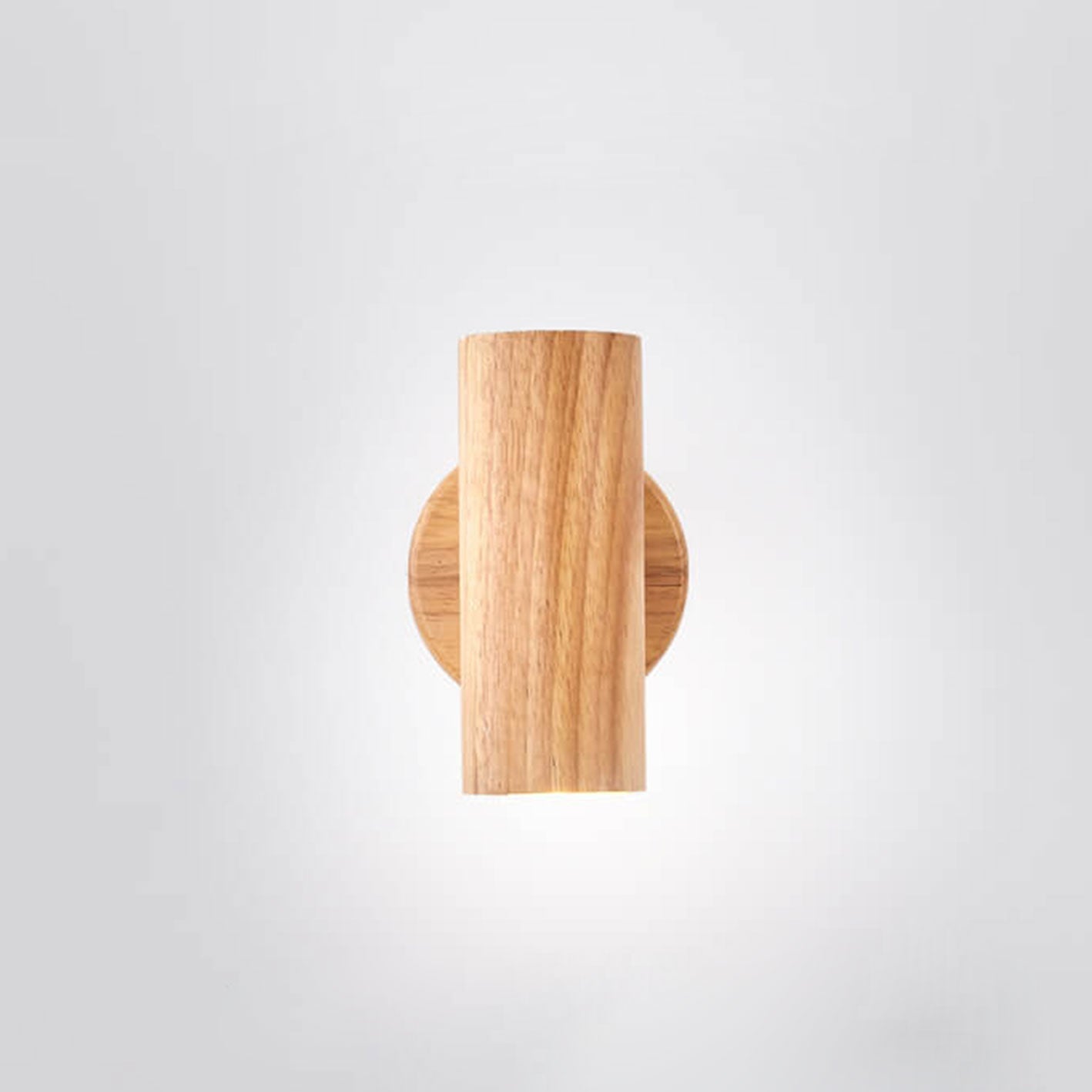 Modern Wooden Cylinder LED Wall Light | 1-Light Lasson Living