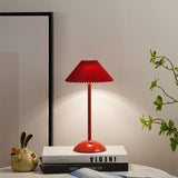 Scandinavian Brass Pleated Fabric Cone Table Light | 1-Light Lasson Living