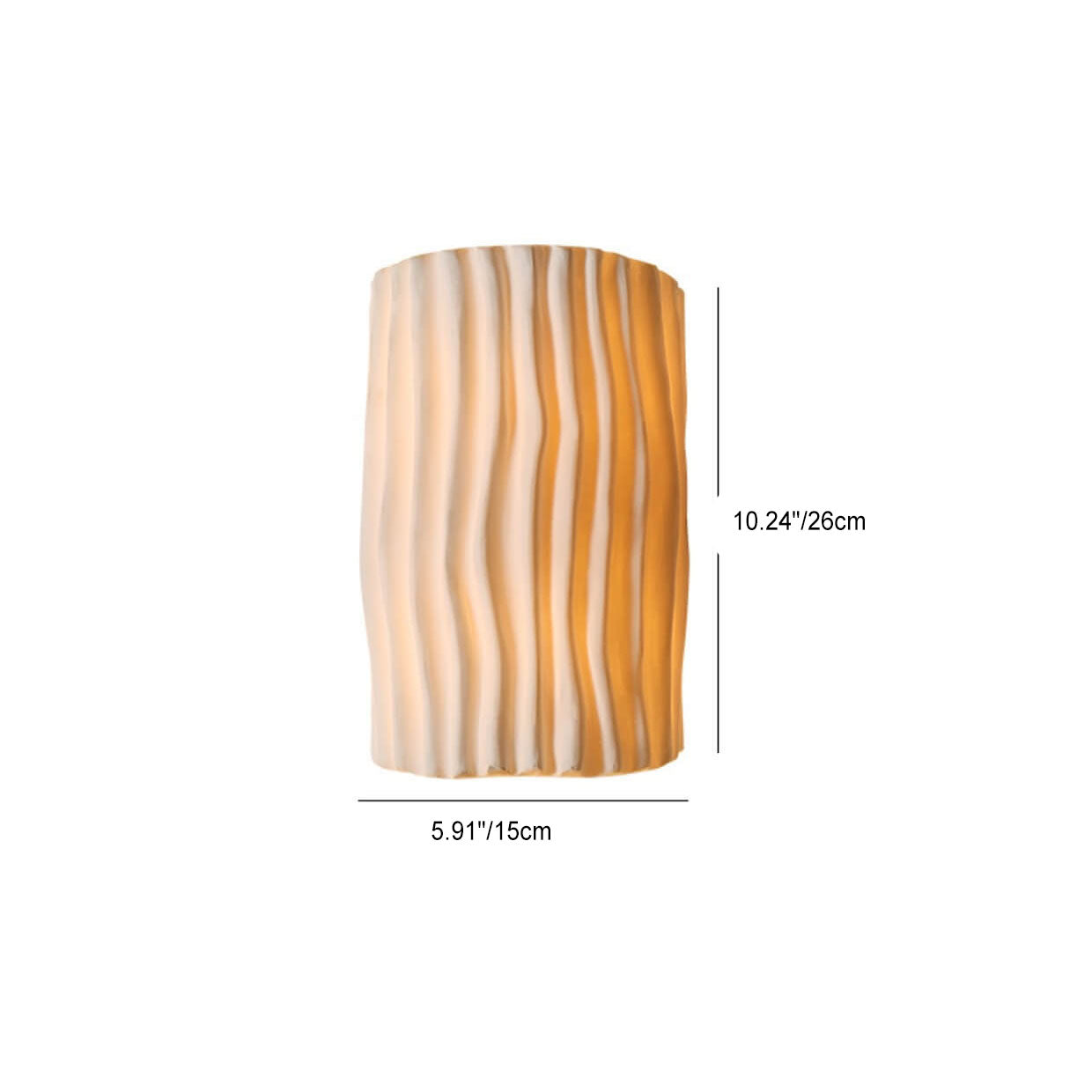 Nordic Textured Half-Cylinder LED Wall Light | 2-Light Lasson Living