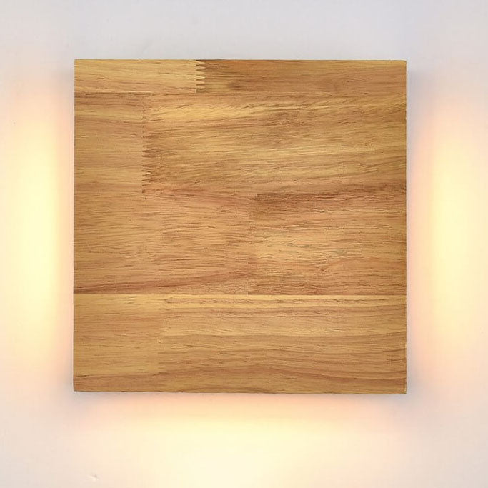 Japanese Wooden Square LED Wall Light | 1-Light Lasson Living