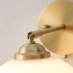 Nordic Brass Ribbed Glass 1-Light Wall Sconce Lasson Living