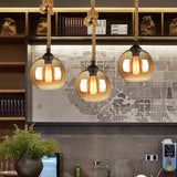 Retro Hemp Rope Glass Globe Pendant Light 1-light Lasson Living