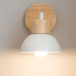 Nordic Wood Dome Wall Light | 1-Light Lasson Living