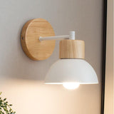 Nordic Wood Dome Wall Light | 1-Light Lasson Living