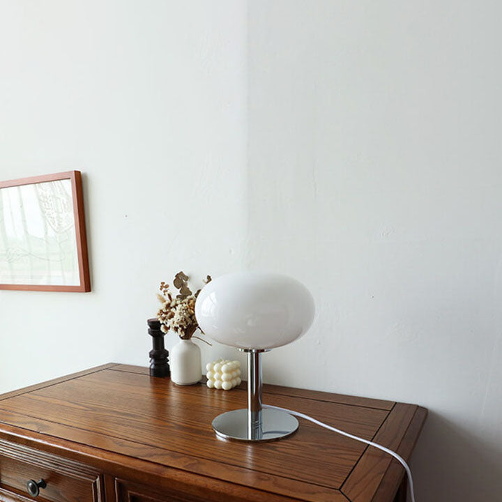 Nordic Vintage Round Glass Table Lamp 1-Light Lasson Living