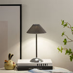 Scandinavian Brass Pleated Fabric Cone Table Light | 1-Light Lasson Living