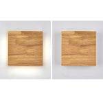 Japanese Wooden Square LED Wall Light | 1-Light Lasson Living