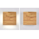 Japanese Wooden Square LED Wall Light | 1-Light Lasson Living