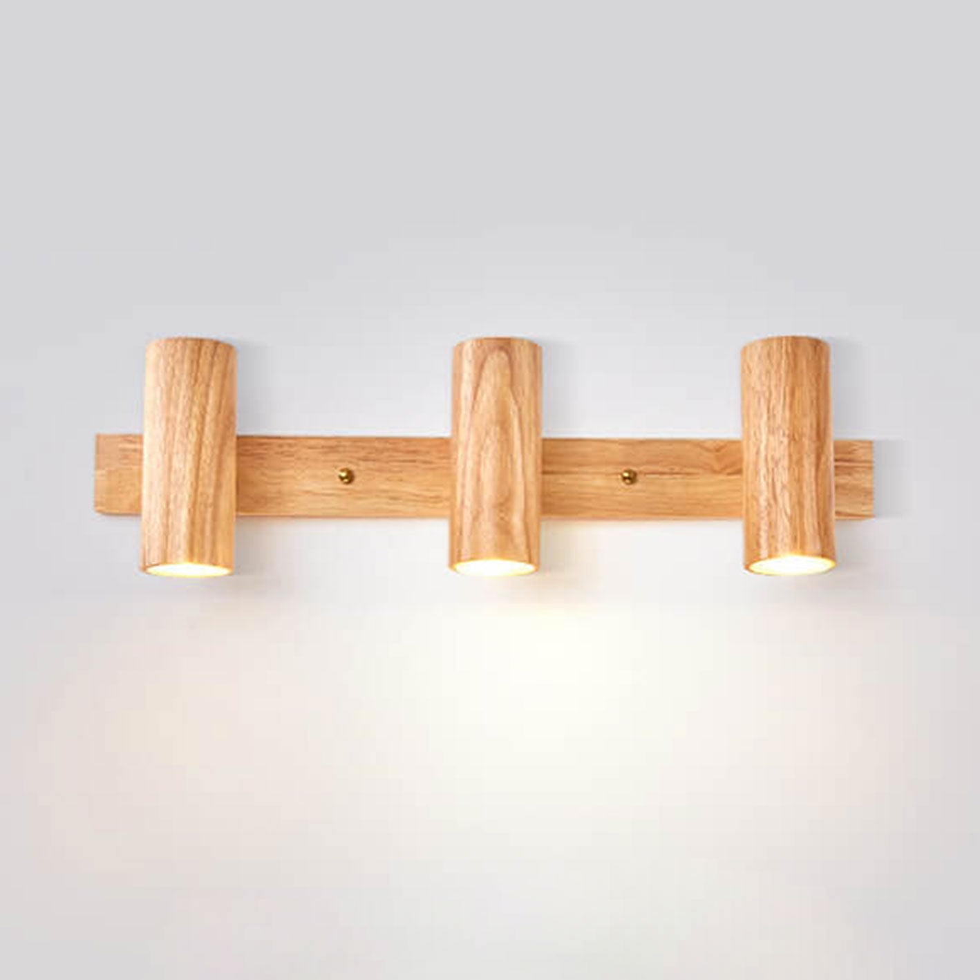 Modern Wooden Cylinder LED Wall Light | 1-Light Lasson Living