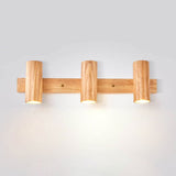 Modern Wooden Cylinder LED Wall Light | 1-Light Lasson Living