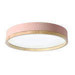 Nordic Wood Round LED Flush Ceiling Light | 1-Light Lasson Living