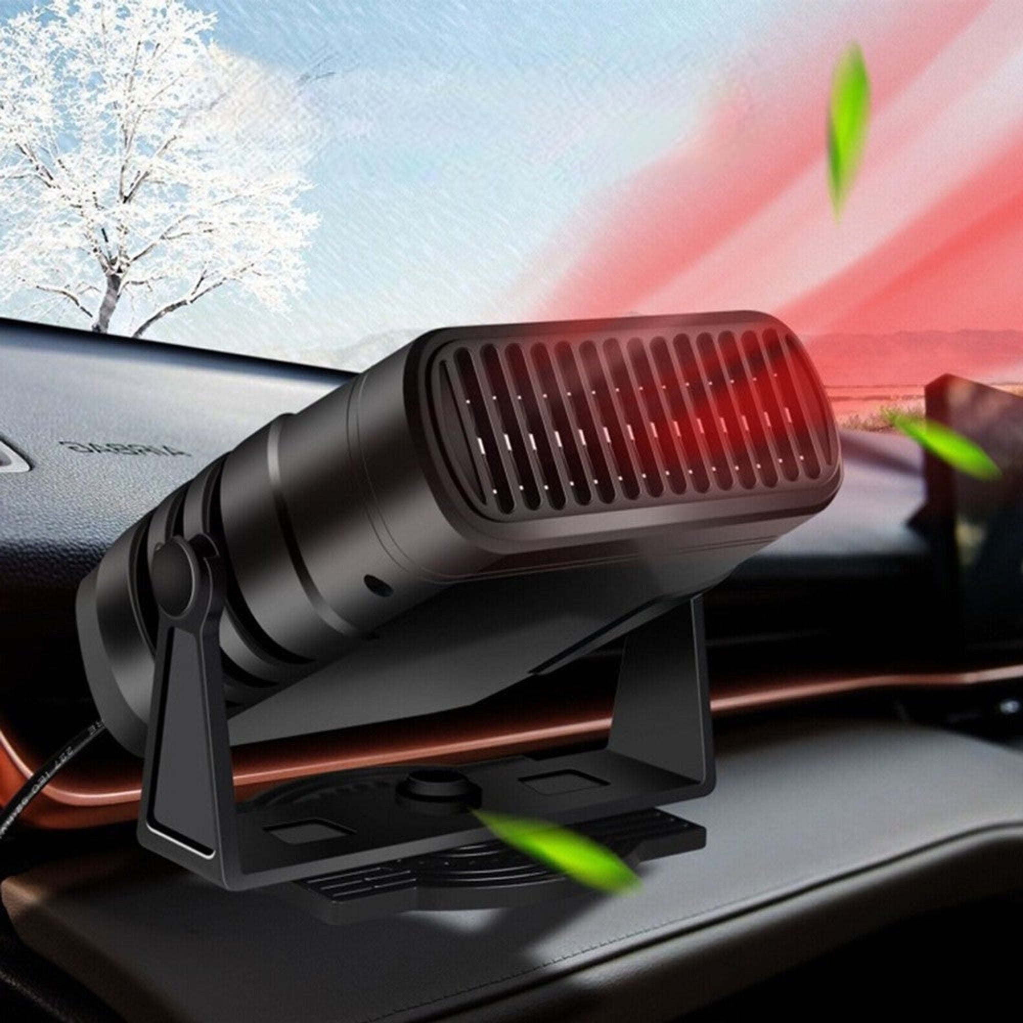 12V Automotive Portable Car Heater Heats Your Vehicle In Under 30 Seconds With 360° Rotating Holder And Air Purification - Image 1